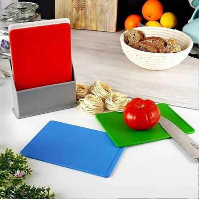 Excellent Houseware Bunte Küchenbretter mit Ständern - Küchenbretter Excellent Houseware Bunte Küchenbretter mit Ständern - Küchenbretter