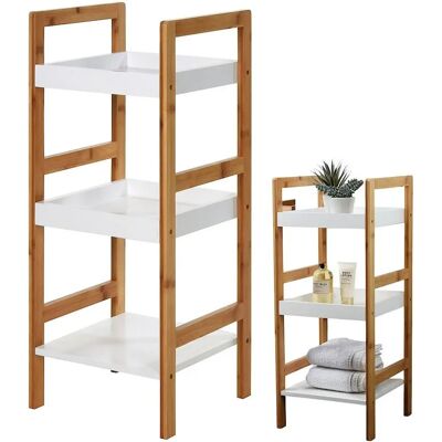Bathroom Solutions Bambus hylly - 3 hyllyt MDF ja bambu - Kylpyhuonehylly Bathroom Solutions Bambus hylly - 3 hyllyt MDF ja bambu - Kylpyhuonehylly