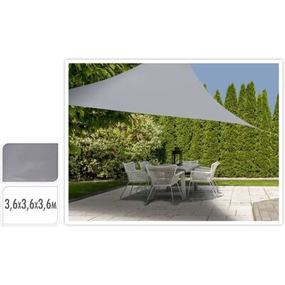 Vela de sombra triangular gris de ProGarden - 3.6x3.6x3.6 m Vela de sombra triangular gris de ProGarden - 3.6x3.6x3.6 m