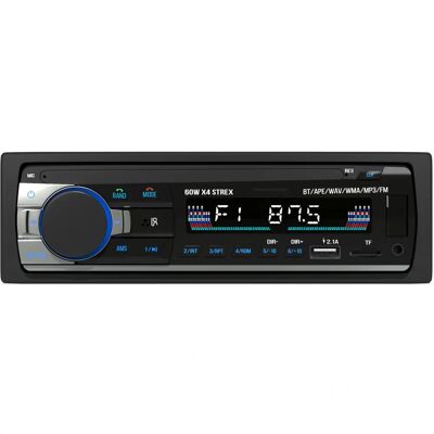 Strex Autoradio met Bluetooth - USB, AUX, Handsfree - Afstandsbediening - 1-DIN Strex Autoradio met Bluetooth - USB, AUX, Handsfree - Afstandsbediening - 1-DIN
