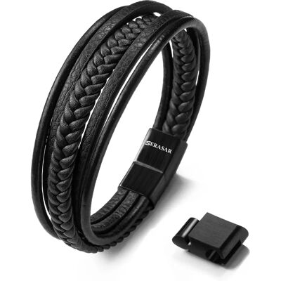 Pulseira de Couro Genuíno SERASAR Braid - Pulseiras Pulseira de Couro Genuíno SERASAR Braid - Pulseiras