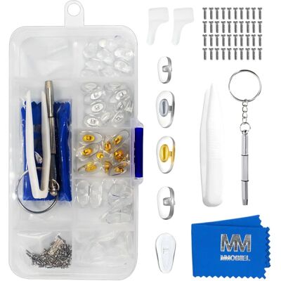 Mmobiel - Kit de plaquettes nasales - SilicOne - Lunettes - Publicité Mmobiel - Kit de plaquettes nasales - SilicOne - Lunettes - Publicité