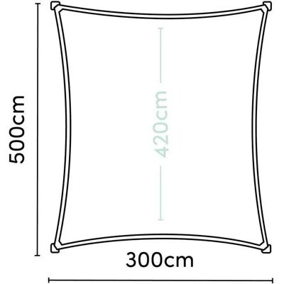 Tissu d'ombrage Platinum Rectangulaire noir 500x300cm - Tissu d'ombrage - Publicité Tissu d'ombrage Platinum Rectangulaire noir 500x300cm - Tissu d'ombrage - Publicité