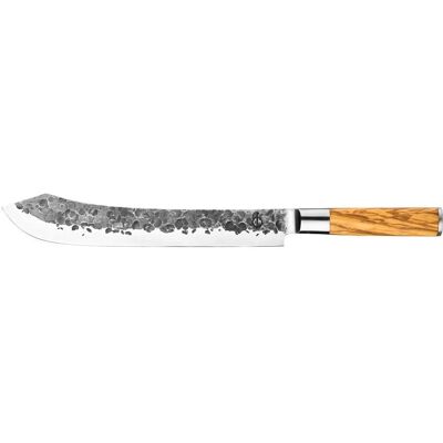 Forged Olive Stalen Slagersmes - Handgemaakt Japanse Blad Forged Olive Stalen Slagersmes - Handgemaakt Japanse Blad