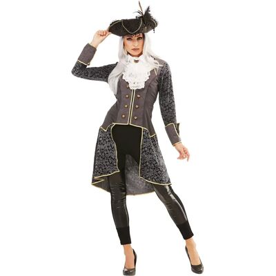 buttinette Piratin-Jacke Lady Grey für Damen - Gr. 38/40 - Unisex buttinette Piratin-Jacke Lady Grey für Damen - Gr. 38/40 - Unisex