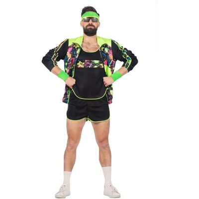 Wilbers 80er Jahre Fitness Kostüm für Herren - Bunt Karneval & Fasching Wilbers 80er Jahre Fitness Kostüm für Herren - Bunt Karneval & Fasching