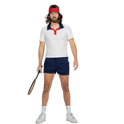 Wilbers Modell 48 Weiß-Blau Retro Tennis Kostüm - Sportswear Wilbers Modell 48 Weiß-Blau Retro Tennis Kostüm - Sportswear
