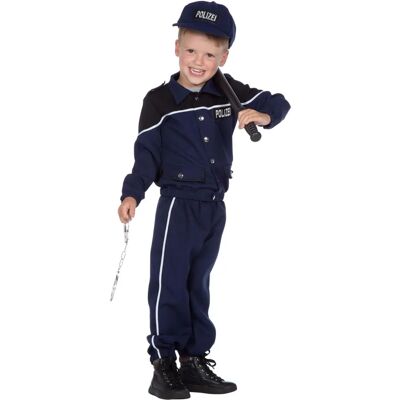 Wilbers Police Costume with Cap for Kids - Size 140 Blue - Costumes.com Wilbers Police Costume with Cap for Kids - Size 140 Blue - Costumes.com