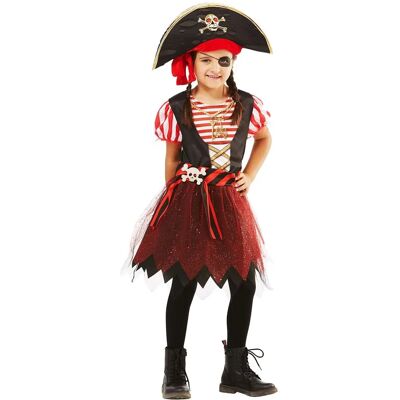 buttinette Piratin-Kostüm für Kinder - Schwarz/Rot, Gr. 104/110 buttinette Piratin-Kostüm für Kinder - Schwarz/Rot, Gr. 104/110