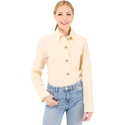 buttinette Weiße Baumwoll-Langarmbluse für Cowgirls - Kleidung buttinette Weiße Baumwoll-Langarmbluse für Cowgirls - Kleidung