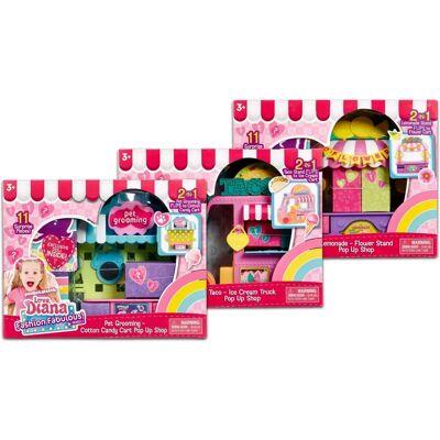 Playset 2 in 1 Diana - Cura degli animali & Carretto dello zucchero filato Playset 2 in 1 Diana - Cura degli animali & Carretto dello zucchero filato