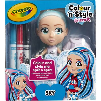 Crayola Sky Colour'n'Style Friends Doll - Doll Crayola Sky Colour'n'Style Friends Doll - Doll