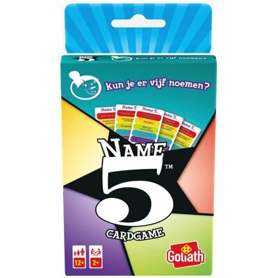 Goliath Games Name 5 Jeu de Cartes Multicolore - Jeu de Fête - Publicité Goliath Games Name 5 Jeu de Cartes Multicolore - Jeu de Fête - Publicité