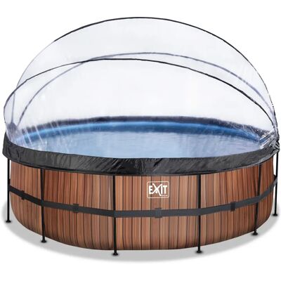 EXIT Piscine hors-sol 15233L Marron - above ground pool - Publicité EXIT Piscine hors-sol 15233L Marron - above ground pool - Publicité