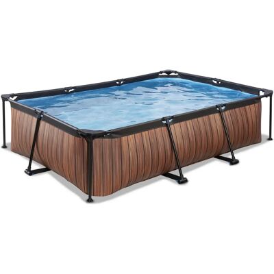 EXIT Piscine en Acier Rectangulaire - 3700L - Marron - Piscine Hors Sol - Publicité EXIT Piscine en Acier Rectangulaire - 3700L - Marron - Piscine Hors Sol - Publicité