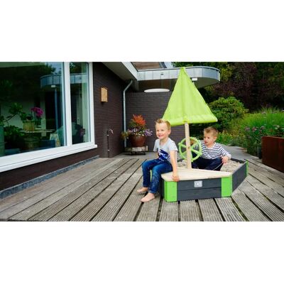 EXIT Aksent Boot Sandpit - FSC Cedar Wood, Gray - 190x135cm EXIT Aksent Boot Sandpit - FSC Cedar Wood, Gray - 190x135cm