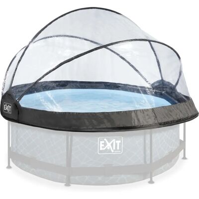 Dôme de piscine EXIT rond - Protection UV transparente 244cm - Publicité Dôme de piscine EXIT rond - Protection UV transparente 244cm - Publicité