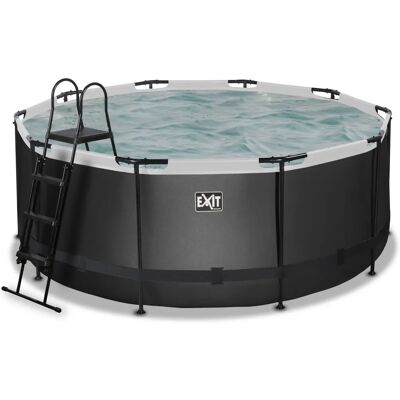 EXIT Black Leather Pool - Stahlrahmen 360x122cm EXIT Black Leather Pool - Stahlrahmen 360x122cm