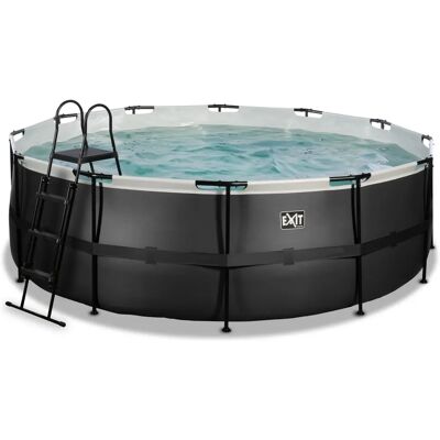 Piscine EXIT Black Leather 427x122cm avec Pompe de Filtre - Publicité Piscine EXIT Black Leather 427x122cm avec Pompe de Filtre - Publicité