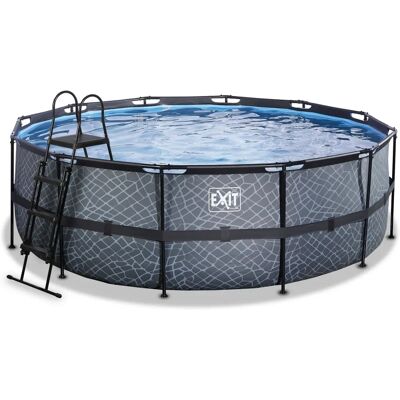 Piscine EXIT Stone 427x122cm avec pompe à filtre à sable - Publicité Piscine EXIT Stone 427x122cm avec pompe à filtre à sable - Publicité