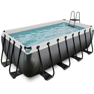 Piscine EXIT Black Leather 400 x 200 x 122 cm avec Pompe à Filtre à Sable - Piscine - Publicité Piscine EXIT Black Leather 400 x 200 x 122 cm avec Pompe à Filtre à Sable - Piscine - Publicité