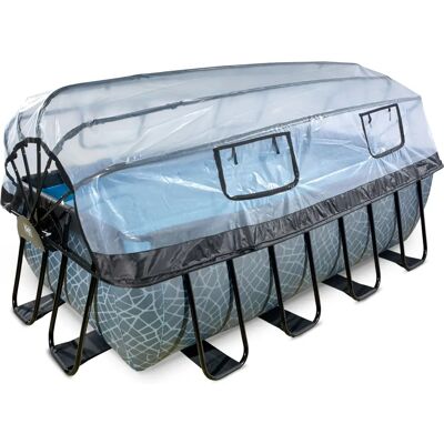 Piscine EXIT Stone 400x200x122cm - Gris - Piscine - Publicité Piscine EXIT Stone 400x200x122cm - Gris - Piscine - Publicité