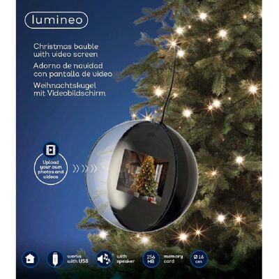 Adorno de Navidad Lumineo con Pantalla de Video - Ø15cm Adorno de Navidad Lumineo con Pantalla de Video - Ø15cm