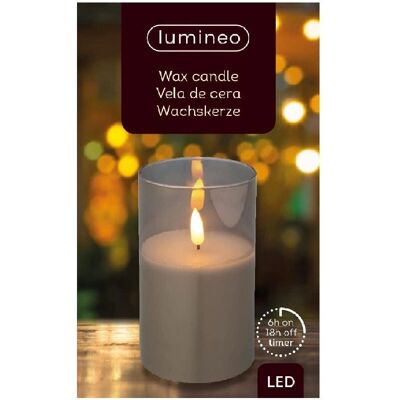 Lumineo LED-Kerze - Flammeneffekt, Innenbereich, 7,5x12,5cm Lumineo LED-Kerze - Flammeneffekt, Innenbereich, 7,5x12,5cm
