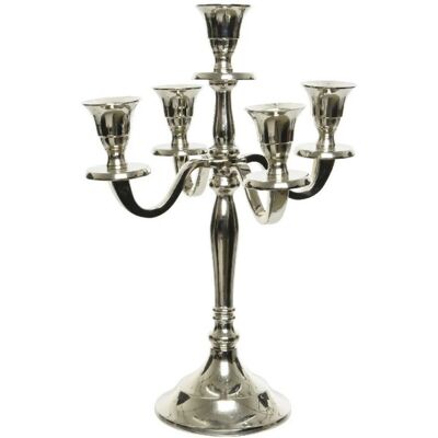 Decoris - 5-Arm Aluminum 29.5cm - Argento - Alluminio - Candelabra Decoris - 5-Arm Aluminum 29.5cm - Argento - Alluminio - Candelabra