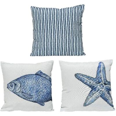 Bigbuy Home Kissen Blau Weiß Mehrfarbig - Kissen Bigbuy Home Kissen Blau Weiß Mehrfarbig - Kissen