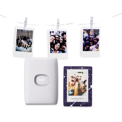 Fujifilm Instax Mini Link 2 - Stampante fotografica portatile Clay White con luci LED Fujifilm Instax Mini Link 2 - Stampante fotografica portatile Clay White con luci LED