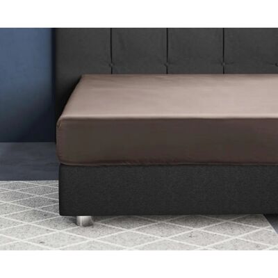 Primaviera Deluxe Taupe Katoensatijn Hoeslaken - Beddengoed Primaviera Deluxe Taupe Katoensatijn Hoeslaken - Beddengoed