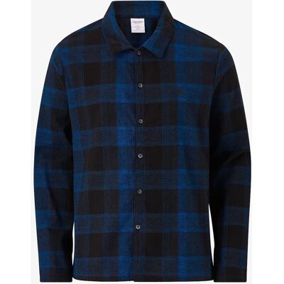 Calvin Klein Pure Flannel Pyjamaskjorte - Gradient Check/Svart - XL Calvin Klein Pure Flannel Pyjamaskjorte - Gradient Check/Svart - XL