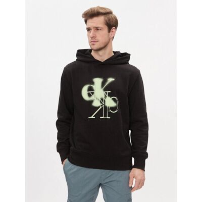 Sweat à capuche Calvin Klein Jeans Noir Logo Miroir - Sweatshirt - Publicité Sweat à capuche Calvin Klein Jeans Noir Logo Miroir - Sweatshirt - Publicité