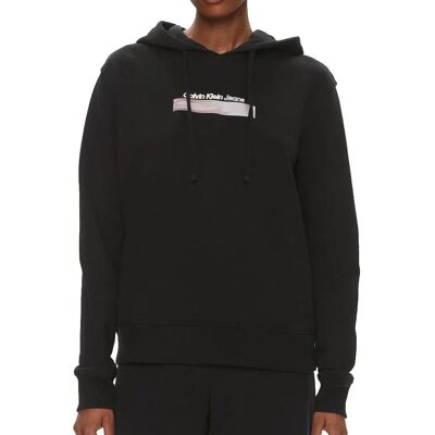Černá dámská mikina s kapucí - Calvin Klein Jeans - XL Černá dámská mikina s kapucí - Calvin Klein Jeans - XL