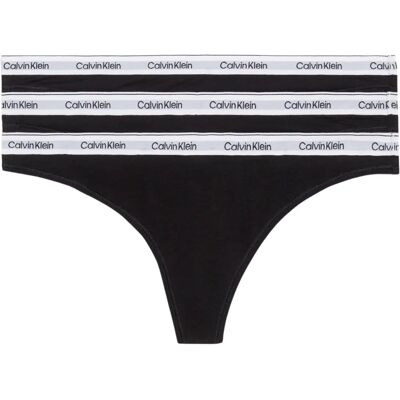 Pack de 3 Tangas Calvin Klein (000QD5209E) - noir Pack de 3 Tangas Calvin Klein (000QD5209E) - noir
