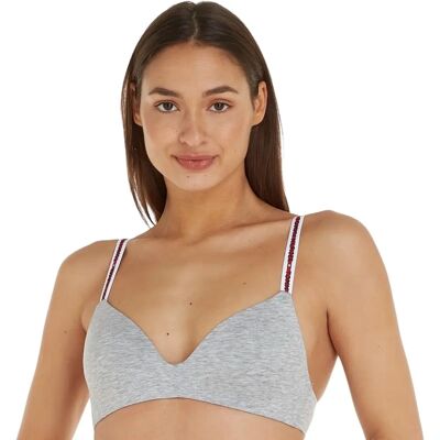 Tommy Hilfiger Lightly Padded Stretch Triangle Bra - Mid Grey Heather Tommy Hilfiger Lightly Padded Stretch Triangle Bra - Mid Grey Heather