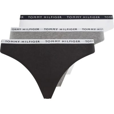 Tommy Hilfiger 3-Pack String z Logo (UW0UW02829) - średni szary/biały/czarny Tommy Hilfiger 3-Pack String z Logo (UW0UW02829) - średni szary/biały/czarny