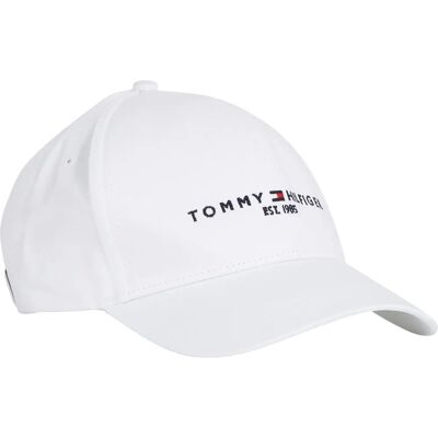 Tommy Hilfiger TH Established 1985 Logo Cap (AM0AM07352) - hvid Tommy Hilfiger TH Established 1985 Logo Cap (AM0AM07352) - hvid