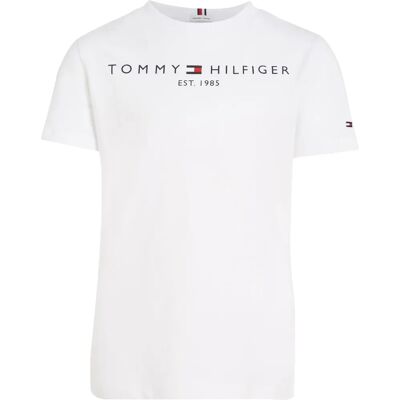 Βιολογικό λευκό T-shirt Tommy Hilfiger KS0KS00210YBR - Παιδιά Βιολογικό λευκό T-shirt Tommy Hilfiger KS0KS00210YBR - Παιδιά