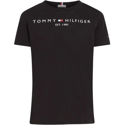 Tommy Hilfiger Alapvető Organikus Póló Fekete - Póló Tommy Hilfiger Alapvető Organikus Póló Fekete - Póló