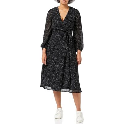 Tommy Hilfiger GEORGETTE WRAP MIDI DRESS LS - klänning Tommy Hilfiger GEORGETTE WRAP MIDI DRESS LS - klänning