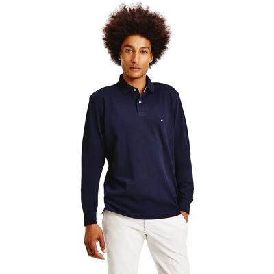 Tommy Hilfiger 1985 TH Flex Regular Fit Langærmet Polo - ørkenhimmel Tommy Hilfiger 1985 TH Flex Regular Fit Langærmet Polo - ørkenhimmel