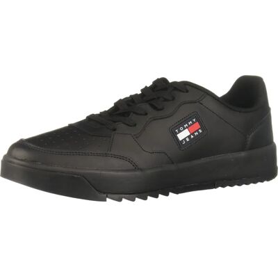 Tommy Jeans Svarta Lädersneakers - Sneakers Tommy Jeans Svarta Lädersneakers - Sneakers