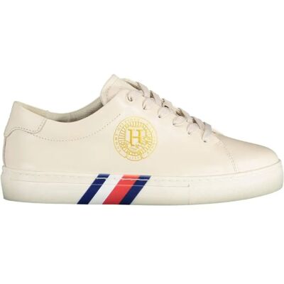 Tommy Hilfiger Leren Sneakers - Klassieke Stijl - Sneakers Tommy Hilfiger Leren Sneakers - Klassieke Stijl - Sneakers
