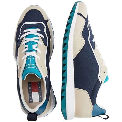 Tommy Hilfiger EM0EM01009C87 Beżowy/navy/niebieski - Buty Tommy Hilfiger EM0EM01009C87 Beżowy/navy/niebieski - Buty