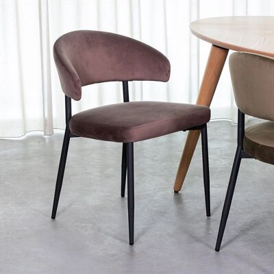 LABEL51 - Bliss - Taupe - Velvet - Eetkamerstoel LABEL51 - Bliss - Taupe - Velvet - Eetkamerstoel