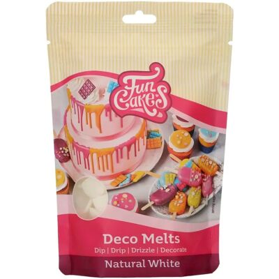 Funcakes Luonnollisen Valkoiset Deco Melts - Suklaa Koristeet Funcakes Luonnollisen Valkoiset Deco Melts - Suklaa Koristeet