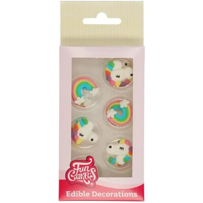 FunCakes Yksisarvinen ja sateenkaaren sokerikoristeet - Kakkukoristeet FunCakes Yksisarvinen ja sateenkaaren sokerikoristeet - Kakkukoristeet
