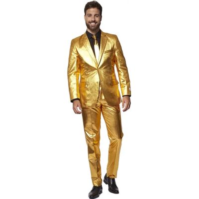 OppoSuits Groovy Gold Anzug - Slim Fit, Gold Muster OppoSuits Groovy Gold Anzug - Slim Fit, Gold Muster